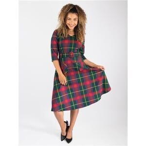 COLLECTIF London Dress Swing Mainline Cerere Etude Check Retro PinUp Vintage SZ2